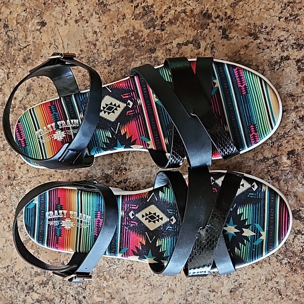 Crazy Train NWOT platform sandals